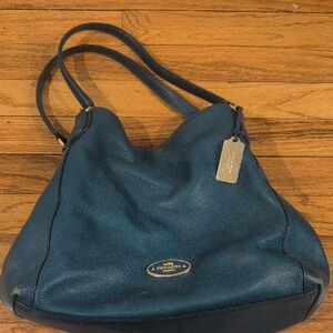 Coach Teal Leather Hobo Bag